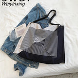 Weiyinxing Women's Shopper Bags Luxury Designer Handbag Female Korean Fashion Zipper Large Capacity Shopping Shoulder Bags For Women