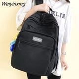 Weiyinxing Color Teenage Girls Student Schoolbag Simple Fashion Boy Book Bag Women College Backpack Large Capacity Female Backpacks