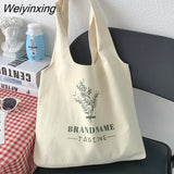 Weiyinxing Reusable Foldable Shoulder Bag Large Capacity Handbags Casual Cute Bag for Women Shopping Bags