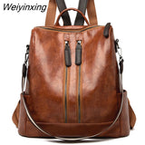 Weiyinxing New Women Backpack Designer high quality Leather Women Bag Fashion School Bags Large Capacity Travel Backpacks mochila