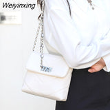 Weiyinxing cowhide Fashion Women's Small Crossbody Bag Lightweight Leather Messenger Bag Flap Handbag Purse Summer Travel Bag Female