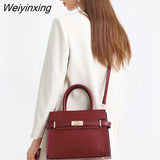 Weiyinxing New Luxury Designer Handbags Retro Female Shoulder Crossbody Bags Large Capacity Genuine Leather HandBag for Women