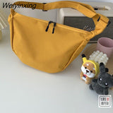 Weiyinxing Bag Student Cross Messenger Simple Solid Color Single Shoulder Shopping Small Bag Women's Bag Satchel Waist Bag