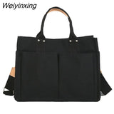 Weiyinxing Color Canvas Casual Handbag Crossbody Bags for Women Fashion Shopper Simple Shoulder Bag Ladies Totes Messenger Bag Bolsas