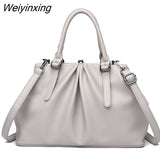 Weiyinxing Women Large Capacity Shoulder Crossbody Bags High Quality Soft Leather Ladies Handbags Luxury Designer Female Messenger Tote Sac