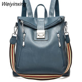 Weiyinxing code lock Fashion Women Backpack High Quality Youth Leather Backpacks for Teenage Girls Female School Shoulder Bag