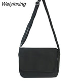 Weiyinxing Messenger Bag Canvas Bag Women Single Shoulder Bag Tooling Bag Large Capacity Black White Cloth Bag Students' School Bag