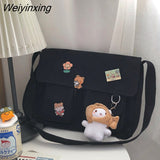 Weiyinxing Diagonal Crossbody Bags Youth Fashion Casual Ladies Handbag Shoulder Bag Solid Color Messenger Bags for Girl School Bags