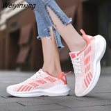 Weiyinxing Women Shoes Autumn Flats Gingham Sneakers Women Zapatillas De Mujer Outdoor Breathable Walking Ladies Shoes Candy Color