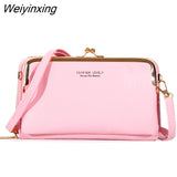 Weiyinxing Women Diagonal PU Multifunctional Mobile Phone Clutch Bag Ladies Purse Large Capacity Travel Card Holder Passport Cover