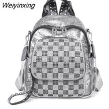 Weiyinxing Luxury Backpack Women's Bag Mochilas Multi Function Large Capacity Backpack Cowhide Material Genuine Leather Bolsas Feminina