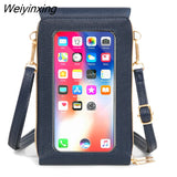 Weiyinxing Women New Fashion Touch Screen Shoulder Bag Large Capacity Multi-function Wallet Trend Solid Crossbody Phone Bags for Women 2023