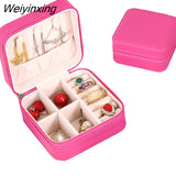 Weiyinxing Organizer Display Travel Jewelry Boxes Case Portable Locket Necklace Jewelry Box Leather Storage Earring Ring Holder