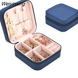 Weiyinxing Jewelry Box Organizer Display Travel Jewelry Boxes Case Portable Locket Necklace Leather Storage Earring Ring Holder