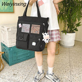 Weiyinxing New Large Capacity Cute Girl Shoulder Bag Korean Fashionable Students Inclined Shoulder Bag Nylon Waterproof Handbag Tide