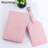 Weiyinxing pcs New Map Couple Passport Cover Letter Women Men Travel Wedding Passport Cover Holder Travel Case Set