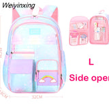Weiyinxing 1-6 Grade Orthopedic Primary School Backpack For Girls Boys Cartoon School Bag Kids Waterproof Satchel Knapsack Mochila