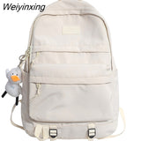 Weiyinxing Boy Girl Nylon Cute Backpack Laptop Waterproof Ladies Student Bag Male Female Travel Backpack Cool Women Men School Bags