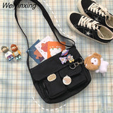 Weiyinxing Diagonal Crossbody Bags Youth Fashion Casual Ladies Handbag Shoulder Bag Solid Color Messenger Bags for Girl School Bags