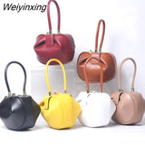 Weiyinxing a main Luxury Designer Handbag Women Small Round Design Leather Hand Bag For Women 2023 Fashion Bowling Bag Purse Clutches