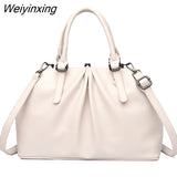 Weiyinxing Women Large Capacity Shoulder Crossbody Bags High Quality Soft Leather Ladies Handbags Luxury Designer Female Messenger Tote Sac