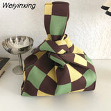 Weiyinxing Design Knitted Handbags Wrist Bags For Women Knitted Women's Handbag Ladies Carry Tote bag pouch sac a main femme