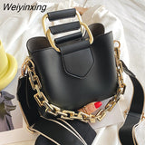 Weiyinxing Chain 2023 Luxury Women's PU Leather Small Crossbody Bags with Short Handle Shoulder Purses and Handbag Casual Fashion Sac