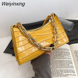 Weiyinxing Casual Women's Totes Shoulder Bag Fashion Exquisite Shopping Bag PU Leather Chain Handbags for Women 2023 Free Shipping