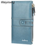 Weiyinxing Fashion Women Wallets 2023 New Long Zipper Buckle Wallet PU Leather Mobile Phone Bag High Quality Coin Purse