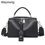 Weiyinxing cowhide fabric Leather Handbags Large Women Bag High Quality Casual Female Shoulder Bags Trunk Tote Ladies Messenger Bags