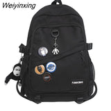 Weiyinxing Badge Bag Boy Girl Travel Net Student Bag Male Female Trendy Mesh College Backpack Ladies Men Fashion Laptop Women Backpack