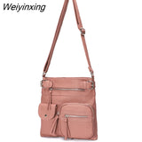 Weiyinxing FASHOIN Soft PU Leather Multi Pocket Crossbody Bags for Women 2023 Mini Flap Shoulder Bags Ladies Envelope Bag