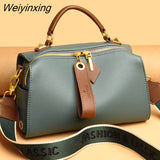 Weiyinxing Quality Solid Color Leather Shoulder Crossbody Bag For Women 2023 Luxury Women's Handbag Designer Female Messenger Tote Sac