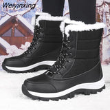 Weiyinxing Snow Boots Plush Warm Ankle Boots Women Winter Shoes Waterproof Boots Ladies Female Winter Shoes Booties Botas Mujer