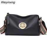 Weiyinxing Litchi pattern Genuine Leather Shoulder Crossbody Bag For Women 2023 Luxury Solid Color Cow Leather Small Ladies Handbag