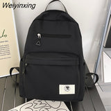 Weiyinxing Product Large Capacity Posh Student Backpack Korean Simple Style Solid Color Shoulder Bag Fashion Schoolgirl Bag Waterproof