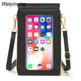 Weiyinxing Women New Fashion Touch Screen Shoulder Bag Large Capacity Multi-function Wallet Trend Solid Crossbody Phone Bags for Women 2023