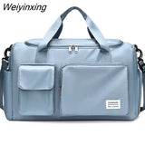 Weiyinxing Foldable Travel Tote Bag Ports Gym HandBag Large Capacity Women Portable Bag Multifunction Fitness Yoga Duffle Bags