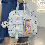 Weiyinxing Kawaii Travel Small Waterproof School Bag Female Cartoon College Backpack Women Laptop Book Bags Lady Cute Backpack Fashion