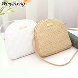 Weiyinxing Embroidered Small Square Bag Women's Designer Handbag New PU Leather Chain Mobile Phone Shoulder bags Mini Messenger Bag