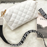 Weiyinxing New Small Messenger Bag for Women Trend Lingge Embroidery Fashion Ladies Shoulder Crossbody Bags Casual Mobile Phone Bag