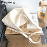 Weiyinxing Versatile Messenger Bag Women's Large Capacity Retro Canvas Bag Students' Bag Simplicity Tote Bag