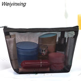 Weiyinxing Makeup Organizer Storage Pouch Casual Zipper Toiletry Wash Bags Make Up Women Travel Cosmetic Bag Transparent