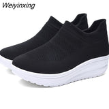 Weiyinxing Women Sneakers Mesh Flat Shoes Breathable Trainer Walking Platform Casual Sneakers Tenis Feminino Loafers Walking 2023