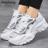 Weiyinxing Sneakers Women Vulcanize Shoes New Female Black White Platform Thick Sole Running Casual Ladies Shoes Tenis Feminino