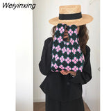 Weiyinxing Design Knitted Handbags Wrist Bags For Women Knitted Women's Handbag Ladies Carry Tote bag pouch sac a main femme