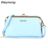 Weiyinxing Women Diagonal PU Multifunctional Mobile Phone Clutch Bag Ladies Purse Large Capacity Travel Card Holder Passport Cover