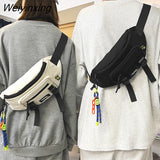 Weiyinxing Product Unisex Pure Color Shoulder Bag Fashion Casual Mini Boys Girls Chest Package Inclined Shoulder Bag Nylon Cool style