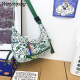 Weiyinxing Product Large Capacity Fashionable Girl Inclined Shoulder Bag Casual Messenger Single-shoulder Bag Schoolgirl Schoolbag Cool