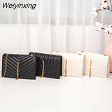 Weiyinxing Solid Color Fashion Shoulder Handbags Female Travel Luxury Cross Body Bag Casual PU Leather Ladies Shoulder Messenger Bag